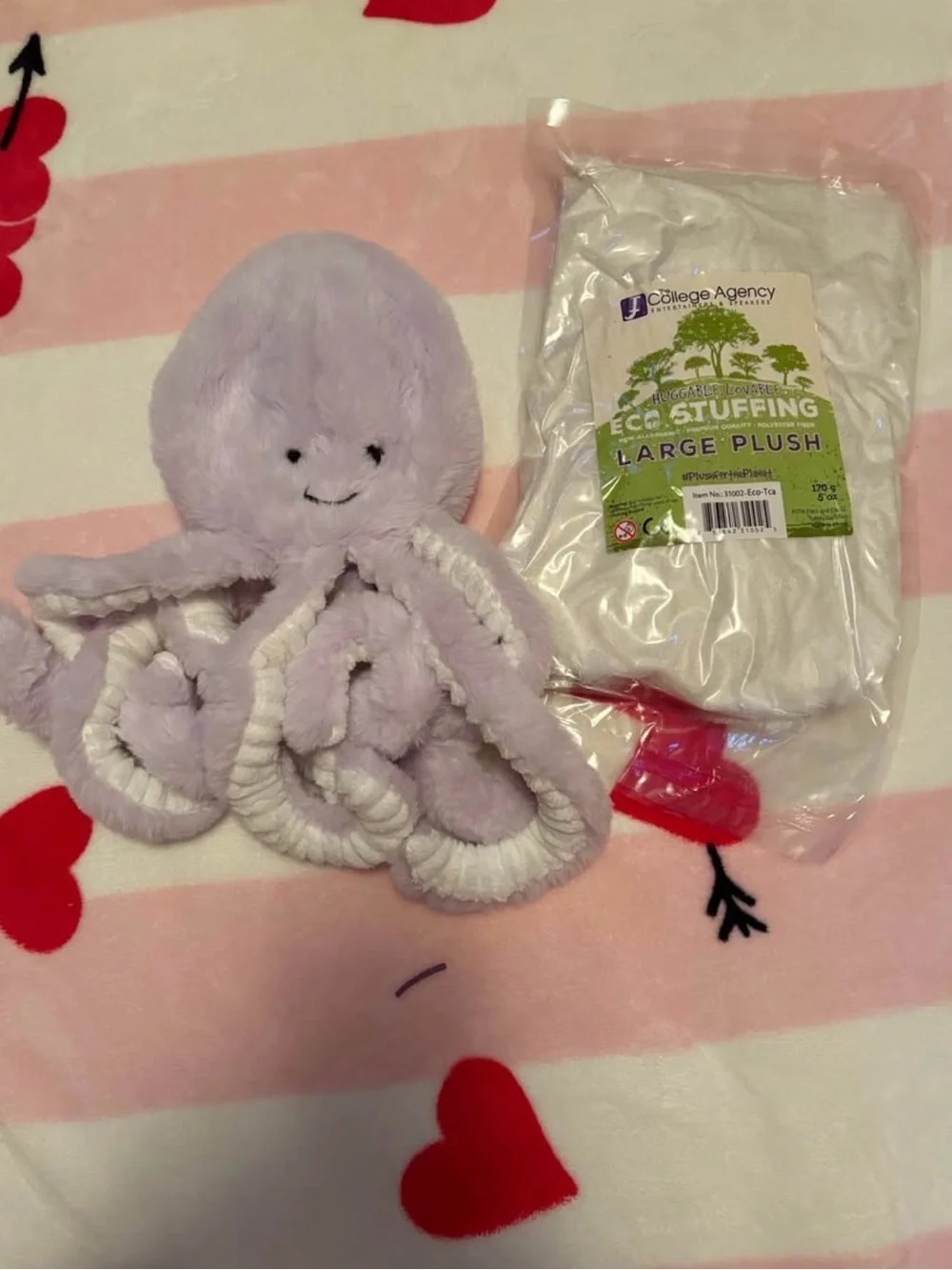 Plush Octopus Stuffed Toy - Light Purple - Unbranded